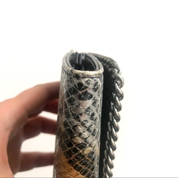 Rare Stella McCartney Metallic Silver & Gold Python Falabella Small Flap Wallet✨ - Picture 3 of 11